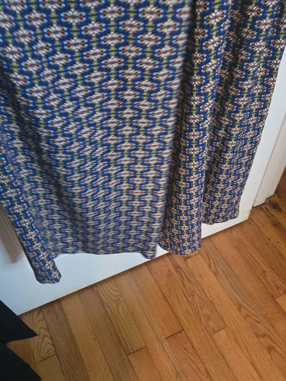 Max Studio Navy and Cream Printed Jumpsuit - Picture 7 of 7